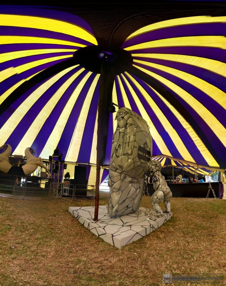Bez's Acid House at Unfairground, Glastonbury Festival 2014, painted by Chu