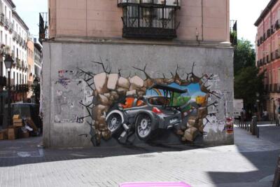 Madrid street art for video game